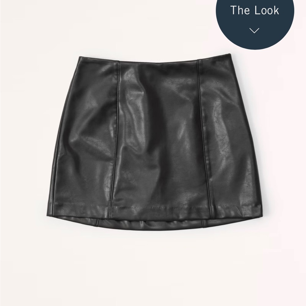 Abercrombie and fitch black , mini leather skirt
